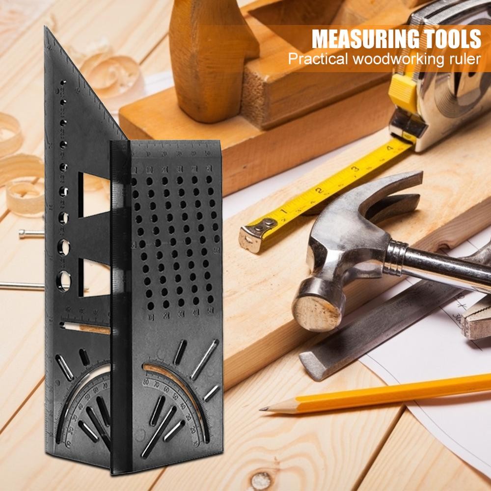 45+90 Degree Woodworking Ruler Square Woodworking Scrib Measure Measuring Tool With Scale And Ruler Convenient High Quality