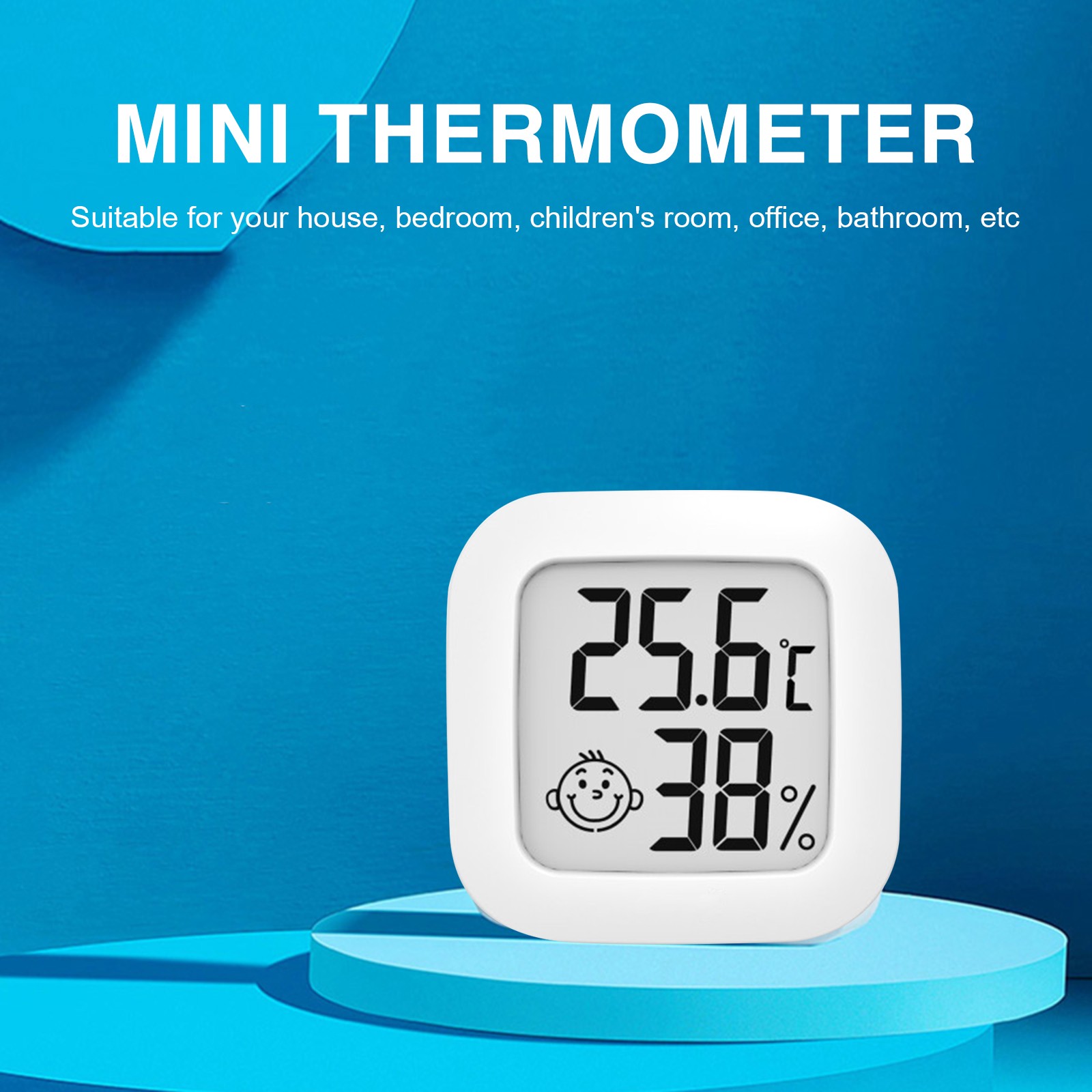 Mini indoor temperature hygrometer easy to read digital hygrothergraph Precision measuring instrument Practical easy to install