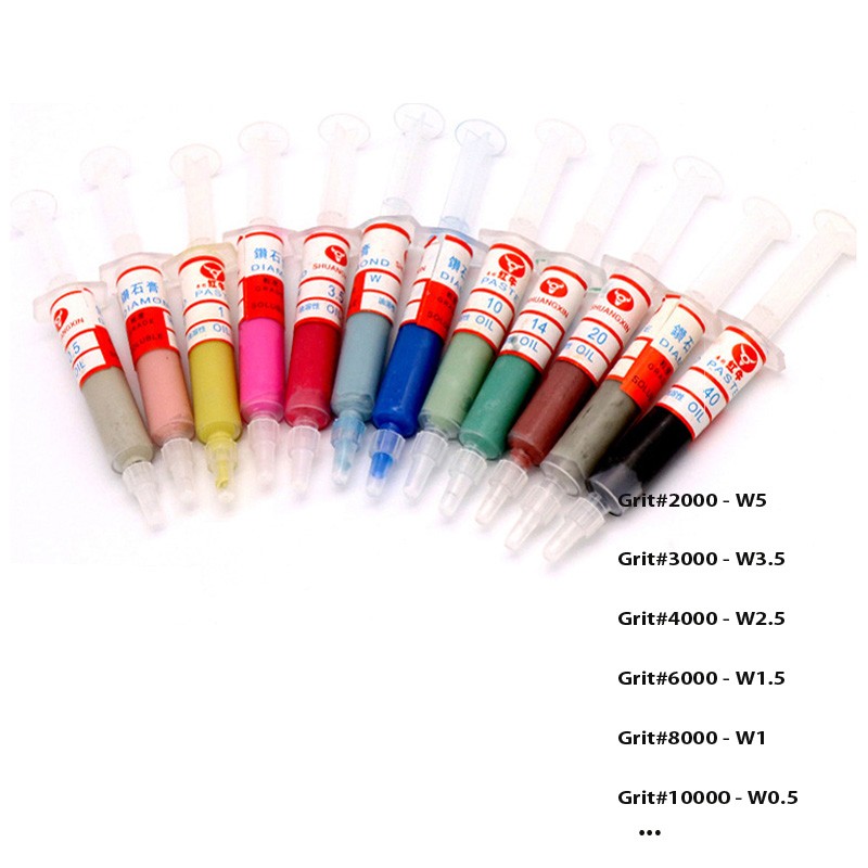 1pc W0.5-w40 grit 320-10000 diamond abrasive paste needle tube grinding polishing lapping compound factory