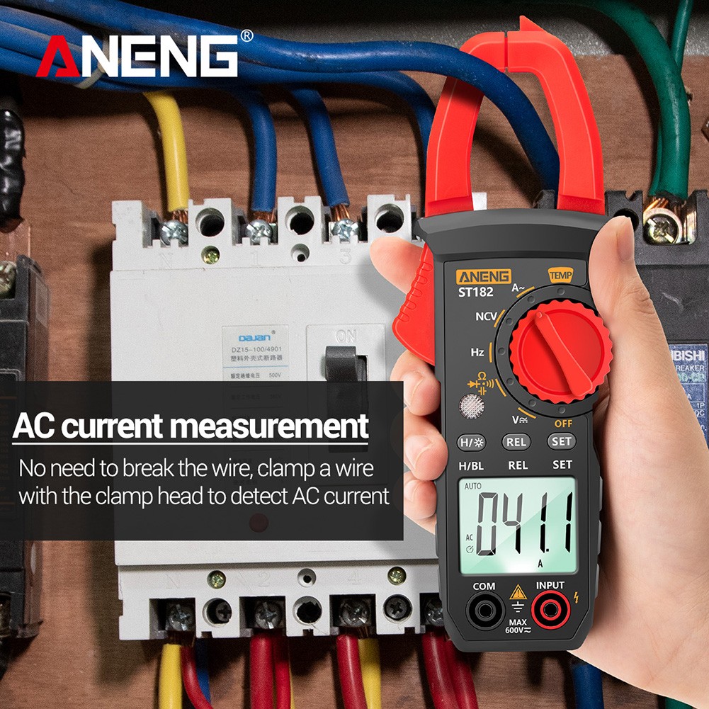 ST182 Digital Clamp Meter Multi Clamp Amp Voltage Current Resistance Capacitor Tester Auto Voltage Current Tools