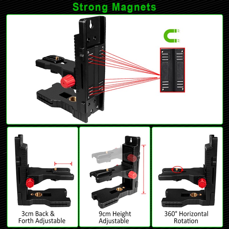 ZOKOUN - Universal Magnetic L Stand, Wall Mounted Laser Level Support