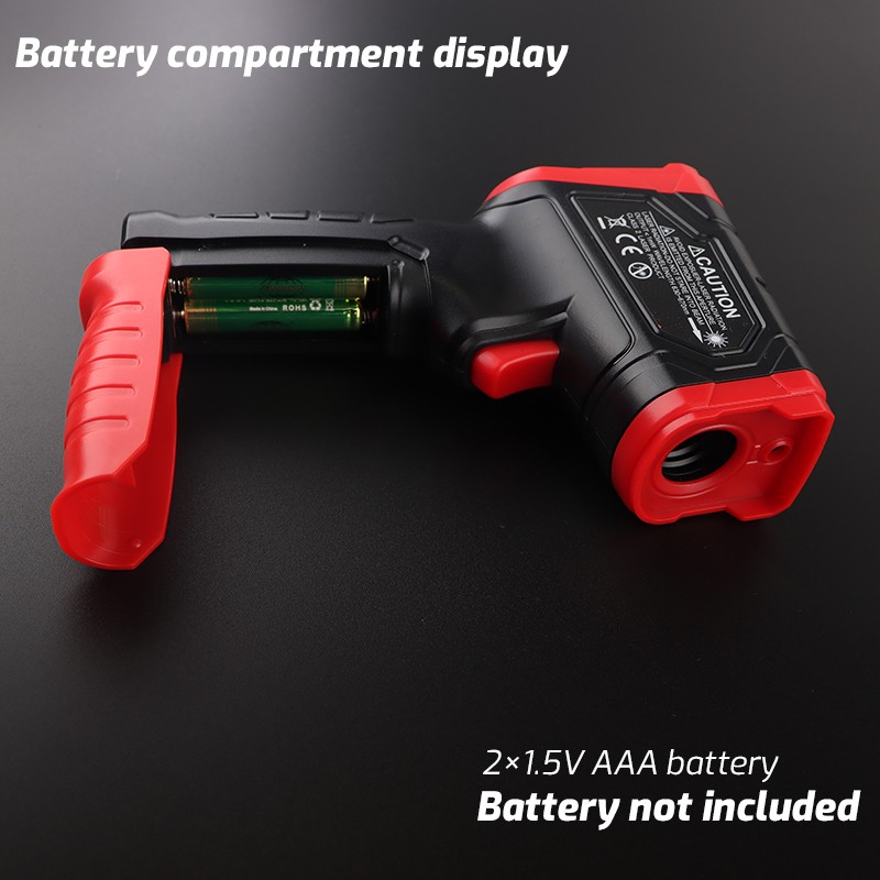 Digital Infrared Thermometer, LCD Display, Laser Measures Temperature and Humidity