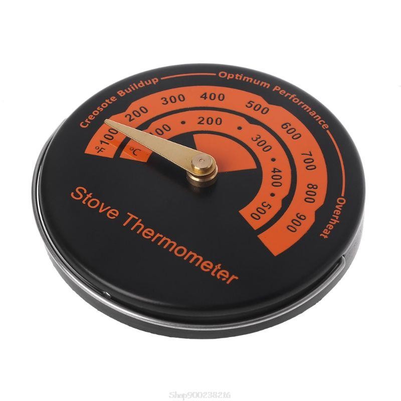 E06A Alloy Magnetic Stove Chimney Tube Thermometer - Wood Burning Temperature Gauge