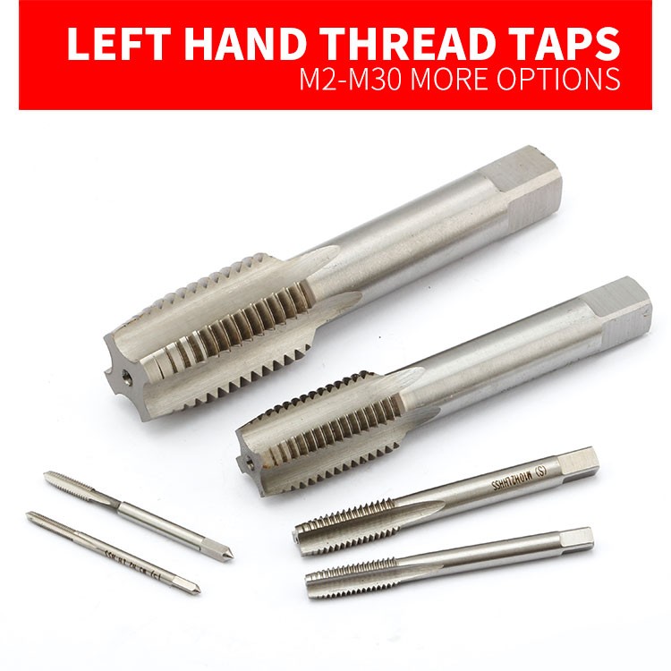 HSS-6542 Left Hand Tap Straight Flute Metric Stainless Steel Special Machine Screw Thread Taps M3 M5 M6 M8 M10 M12 M14 M27 M30