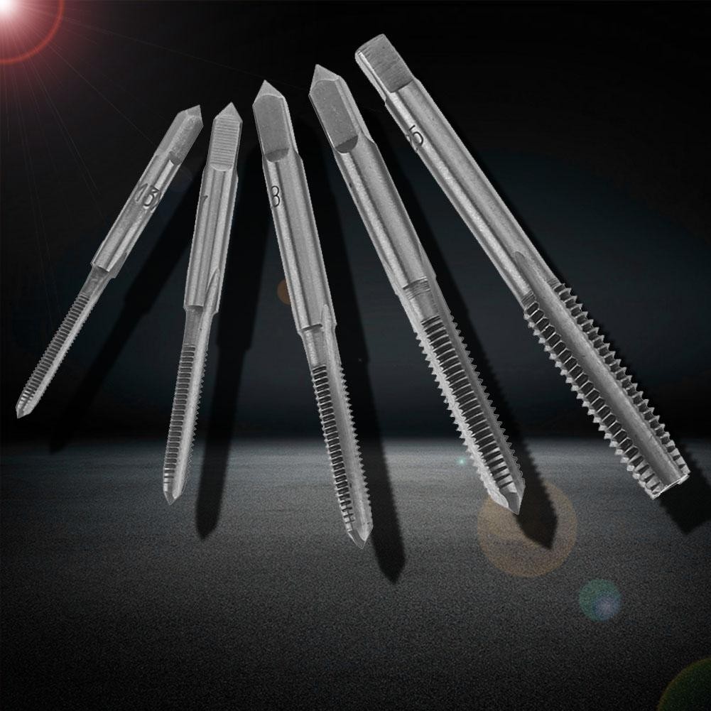 6pcs T-type Wrench Drill Kit Tools Tapping Hand Machine Screw Thread Tap Twist Bit M3/M4/M5/M6/M8 Tap Set DIY Tool High Quality