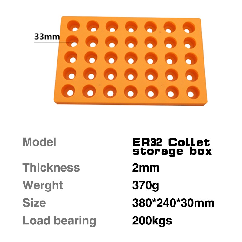 ER collet storage box, 60 slots, 35 and ER32, plastic finishing, special accessory for CNC machine tools, new