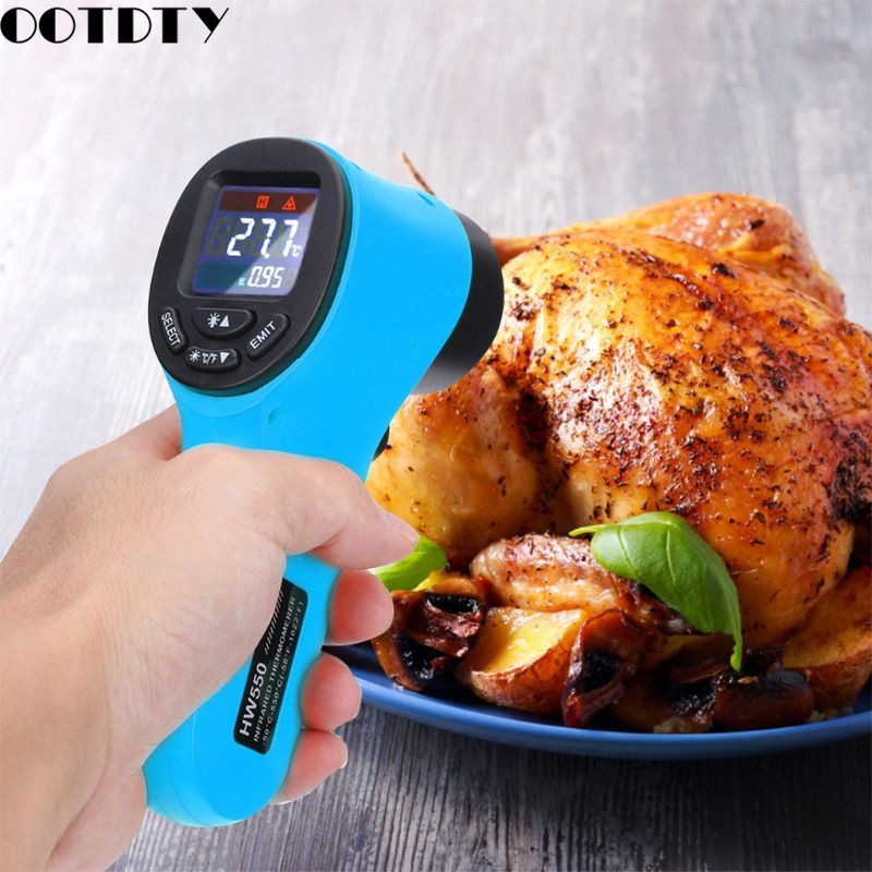 LCD Infrared Thermometer Non Contact Laser Point Industrial Thermometer Heat Gun 50~550℃ -58~1022℃ HW550