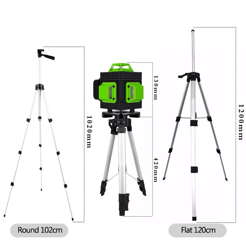 HEMUYOU Laser Level 12/16 Lines 3D/4D Self Leveling 360 Horizontal Green Laser Beam Horizontal Vertical Line Cross Lines Indoors