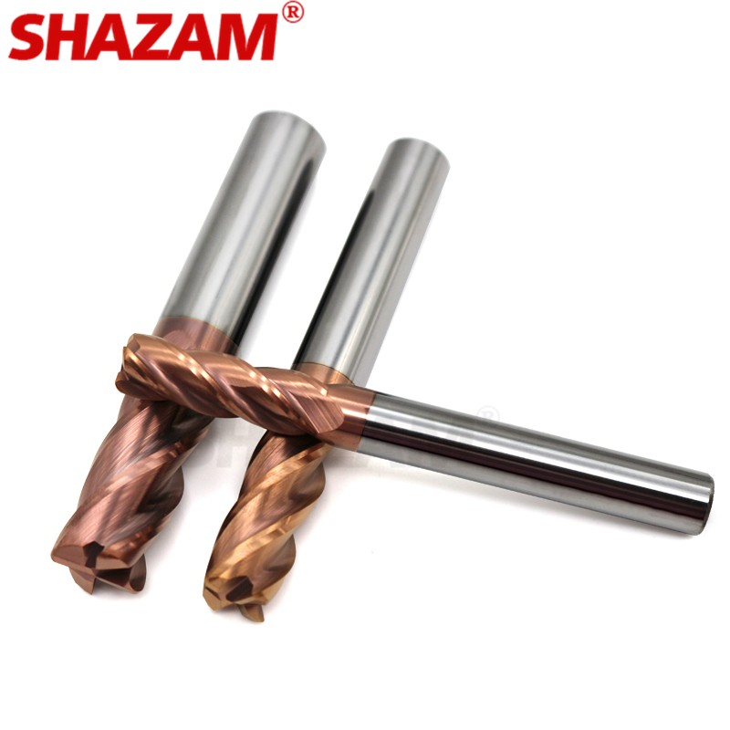 Milling Cutter Alloy Coating Tungsten Steel CNC Tool Maching Hrc55 Endmill SHAZAM Milling Cutter Machine Tools 4.5/5.5/6.5/7.5