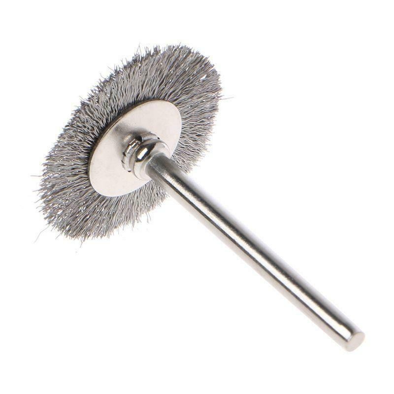 10pcs 22mm Plati-num Stainless Steel Wire Wheel Blade Brush Rotary Tool Polishing Mini Drill Bit Accessories