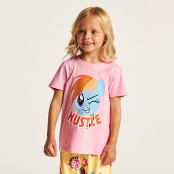 Hasbro Printed Round Neck T-shirt and Pyjama - Set of 2