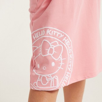 Sanrio Hello Kitty Embroidered Skirt with Drawstring Closure and Pockets