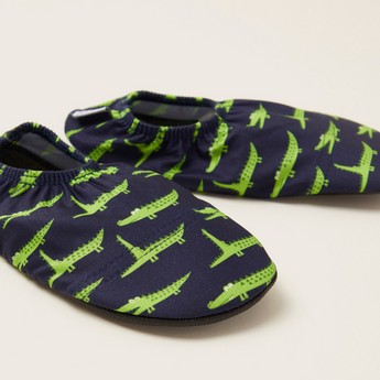 Alligator Printed Slip-On Footies