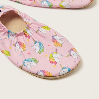 Slipstop Unicorn Print Slip-On Shoes