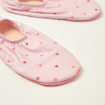 Slipstop Heart Print Slip-On Shoes