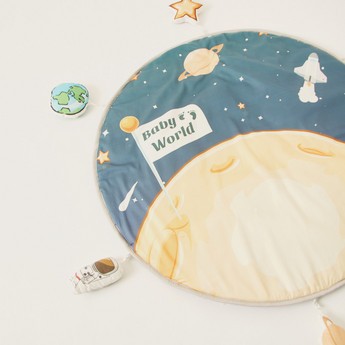 Fancy Fluff Moon Print Playmat with Detachable Soft Toys