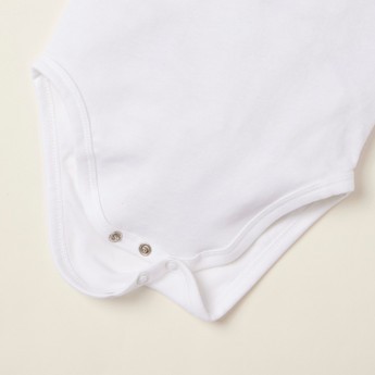 Juniors Lace Detail Bodysuit with Snap Button Closure