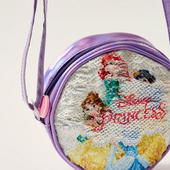 Disney Princess Embellished Crossbody Bag with Zip Closure