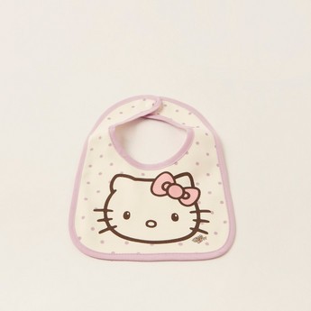 Disney Hello Kitty Print Bib with Snap Button Closure - Set of 6