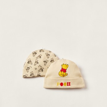 Winnie The Pooh Print Beanie - Set of 2