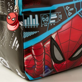 Spider-Man Print Zipper Backpack with Adjustable Shoulder Straps