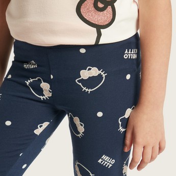 Sanrio All-Over Hello Kitty Print Leggings with Elasticated Waistband