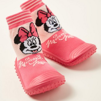 Disney Minnie Mouse Print Sneaker Booties