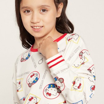 Sanrio All-Over Hello Kitty Print Pullover with Long Sleeves