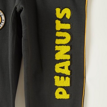 Peanuts Print Joggers with Drawstring Closure