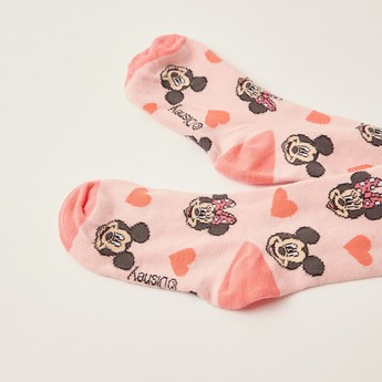 Disney Mickey Mouse and Minnie Mouse Print Tights