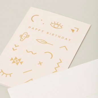 Pigment Symbols Birthday Card