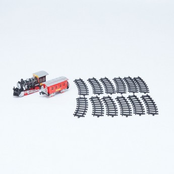 Classic Electric Train Playset with Light and Sound