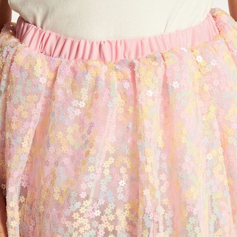 Charmz Embellished Tulle Skirt