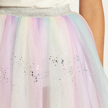 Charmz Glittery Tulle Skirt with Elasticated Waistband