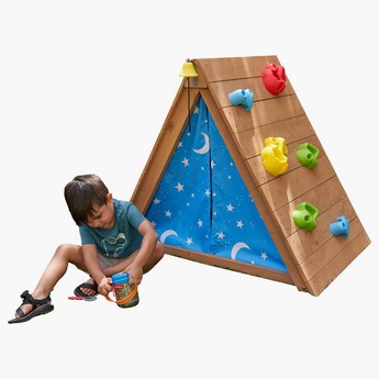 Kidkraft A-Frame Hideaway and Climber Playhouse Set