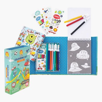 Tiger Tribe Adventures Colouring Set