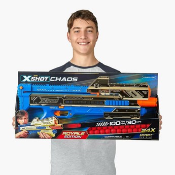 ZURU X-SHOT Chaos Dart Ball Blaster Golden Orbit with 24 Darts