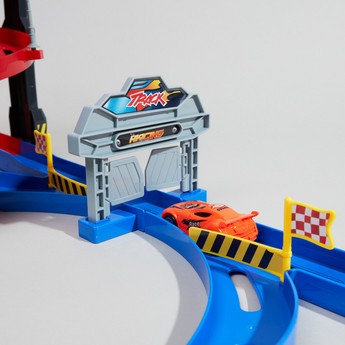 Juniors Super Racer Track Playset with 2 Pull Back Cars