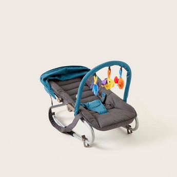 Juniors Coral Baby Rocker with Canopy