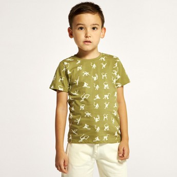 Juniors 3-Piece Printed T-shirts and Shorts Set