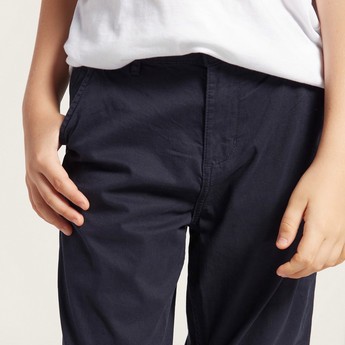 Juniors Solid Chinos with Pockets and Belt Loops