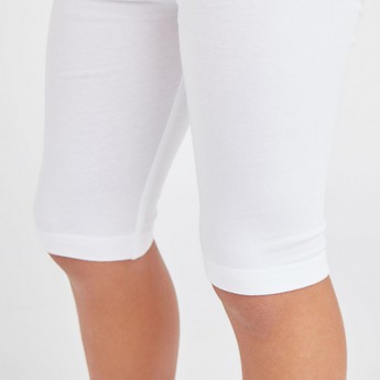 Juniors Solid Knee Length Cotton Shorts