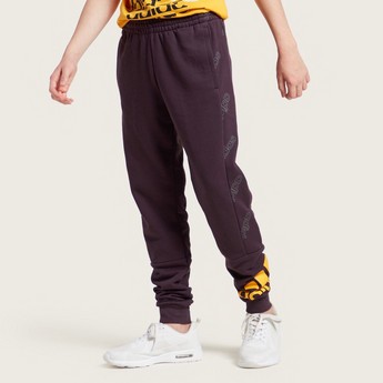 adidas Logo Print Jog Pants with Pockets and Drawstring