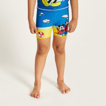 Disney Mickey Mouse Print 2-Piece Rash Guard Set