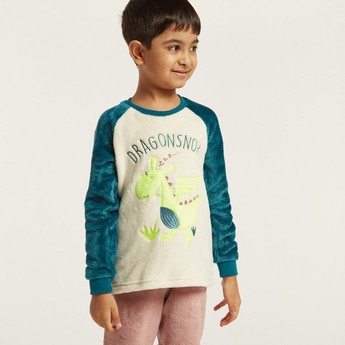 Juniors Graphic Print T-shirt and Pyjamas Set