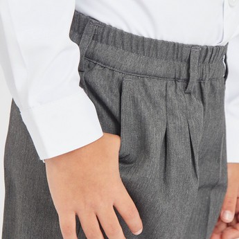 Juniors Textured Trousers with Pocket Detail and Elasticised Waistband