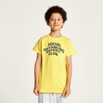 Juniors Printed Round Neck T-shirt and Pyjama Set