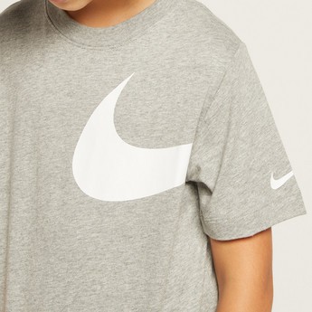 Nike Print T-shirt with Round Neck and Short Sleeves