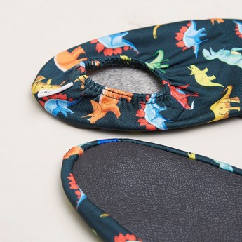 Slipstop Dinosaur Printed Anti-Slip Baby Booties