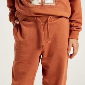 Juniors Solid Knit Joggers with Pockets and Drawstring Closure